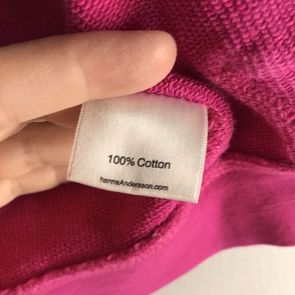 Hanna Andersson Girls 100cm Size‎ 4 Jacket Pink Zip Up Hoodie Basic Sweatshirt - Picture 6 of 11